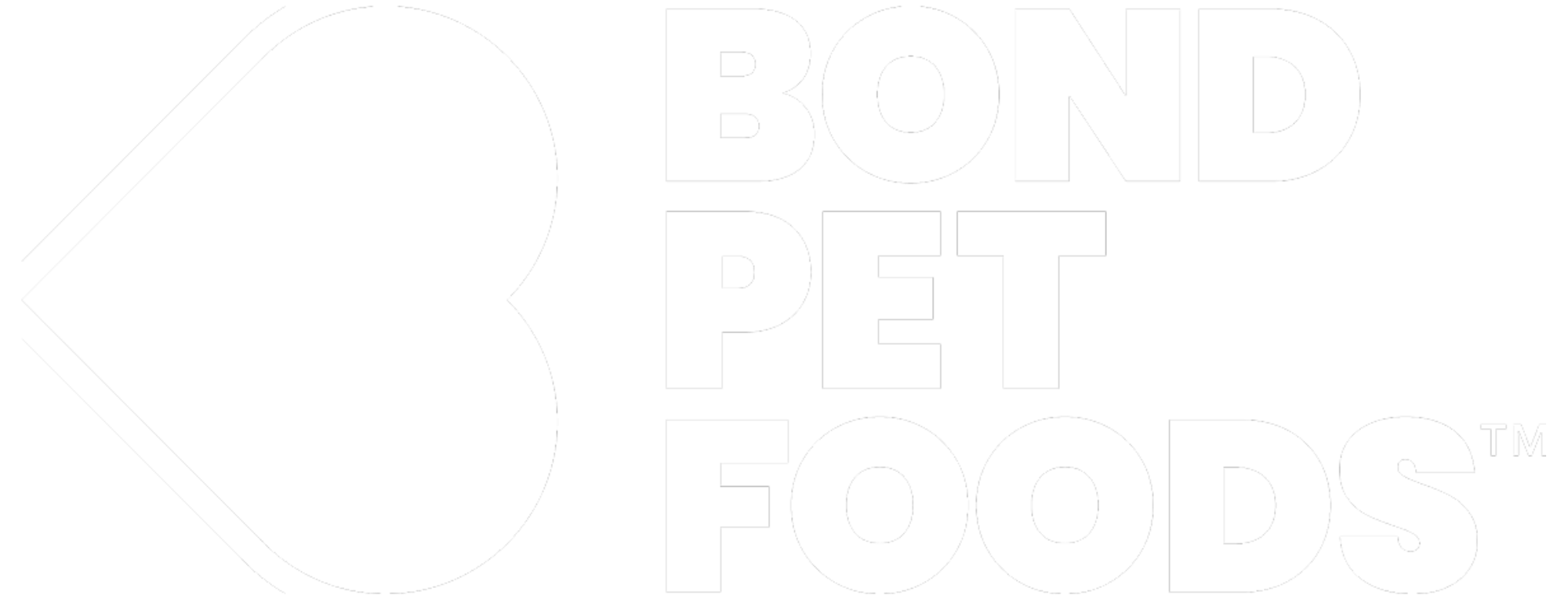 Bond Pet Foods Logo white