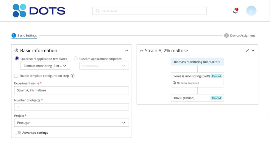 DOTS-Software-basic-settings-biomass-monitoring