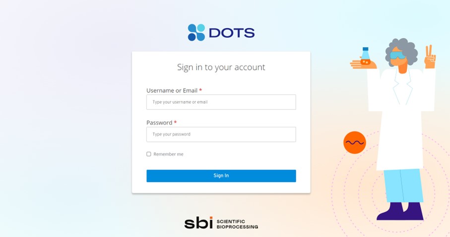 DOTS-software-login-page
